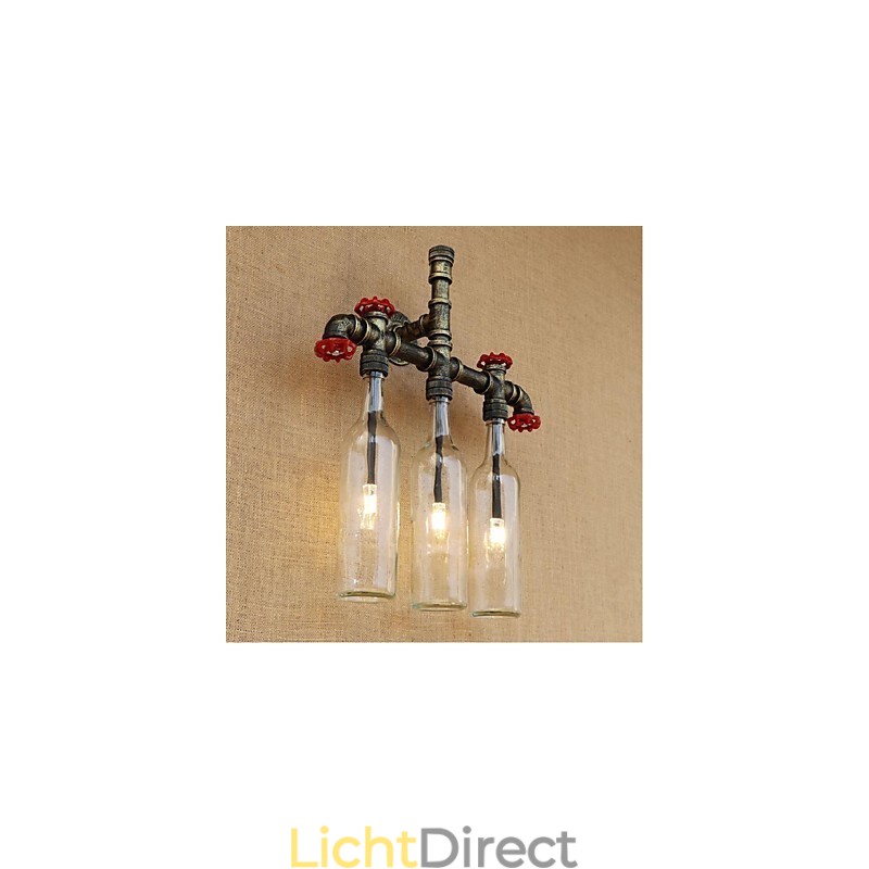 Retro Industriële Wind Switch Waterfles Wandlamp Wandlamp