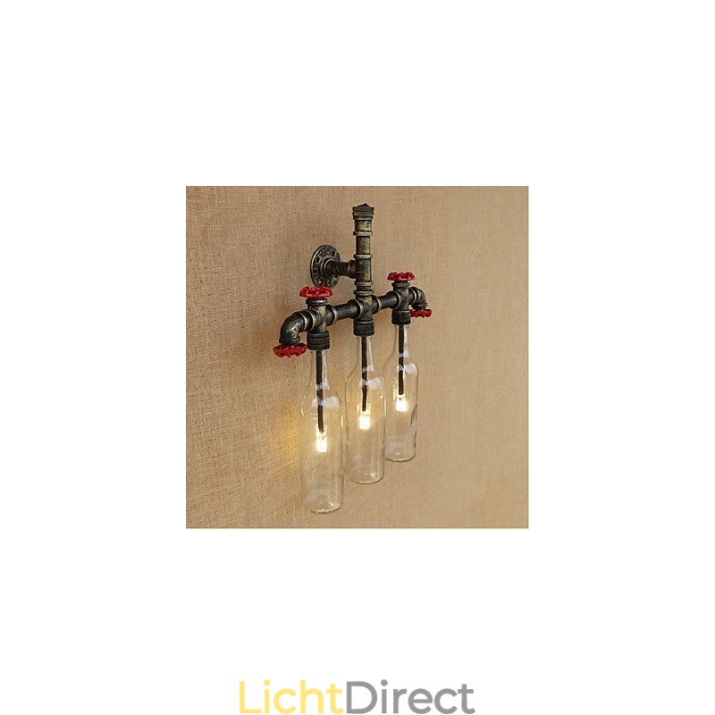 Retro Industriële Wind Switch Waterfles Wandlamp Wandlamp