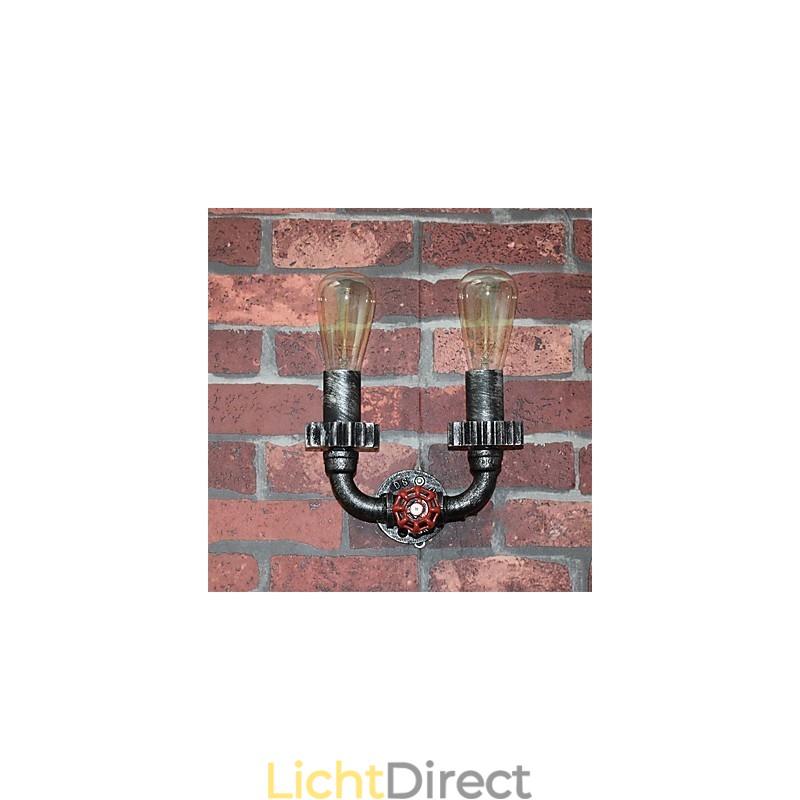 2 Hoofden Vintage Industriële Metalen Wandlampen Restaurant Café Bar Decoratieverlichting