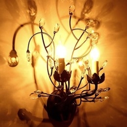 Moderne, eigentijdse, traditionele, klassieke, rustieke, landelijke schildering met kristallen verlichting