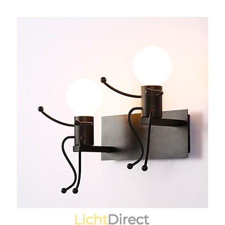 Robotvorm Vintage Metaal Industrieel Loft Rustiek Wandlamp Bar Café Entree Hal Wandlamp Zwart Wit Optioneel Robotvorm Vintage Metaal Industrieel Loft Rustiek Wandlamp Bar Café Entree Hal Wandlamp Zwart Wit Optioneel