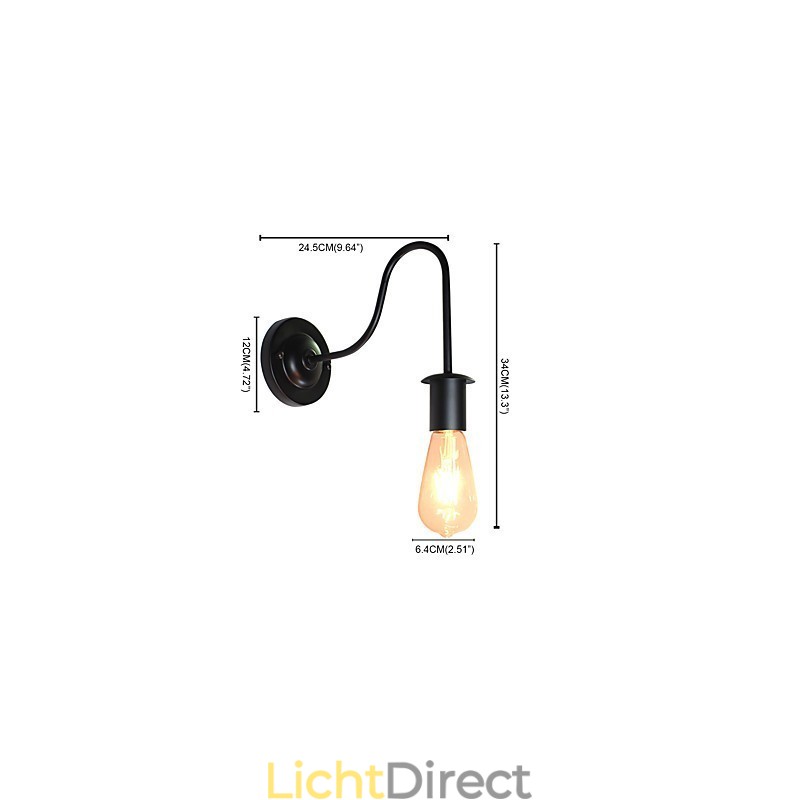 Wandlampen Wandlamp Ijzeren Wandlamp Dumb Black Lightsaber Lamp Aan De Muur