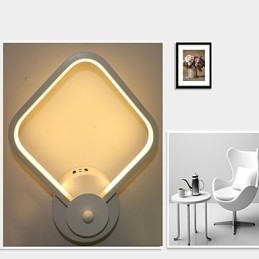 Eenvoudige moderne slaapkamer bedlamp wandlamp creatieve persoonlijkheid trappen aluminium lamp