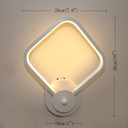 Eenvoudige moderne slaapkamer bedlamp wandlamp creatieve persoonlijkheid trappen aluminium lamp