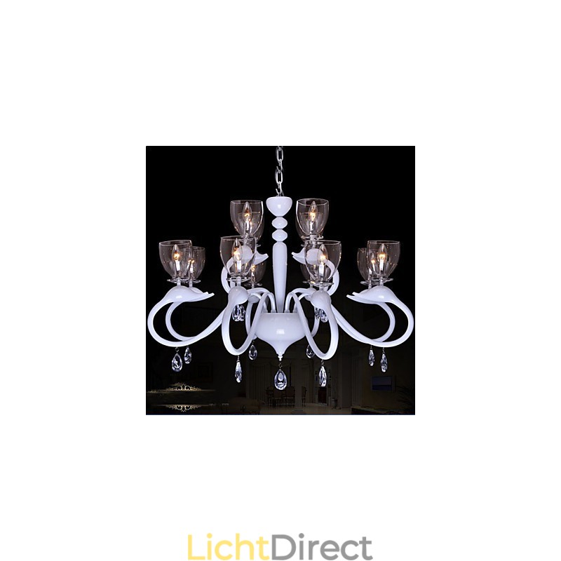 Europese stijl kristallen hanglamp individualiteit creatieve zwaan 12 lichts kroonluchter