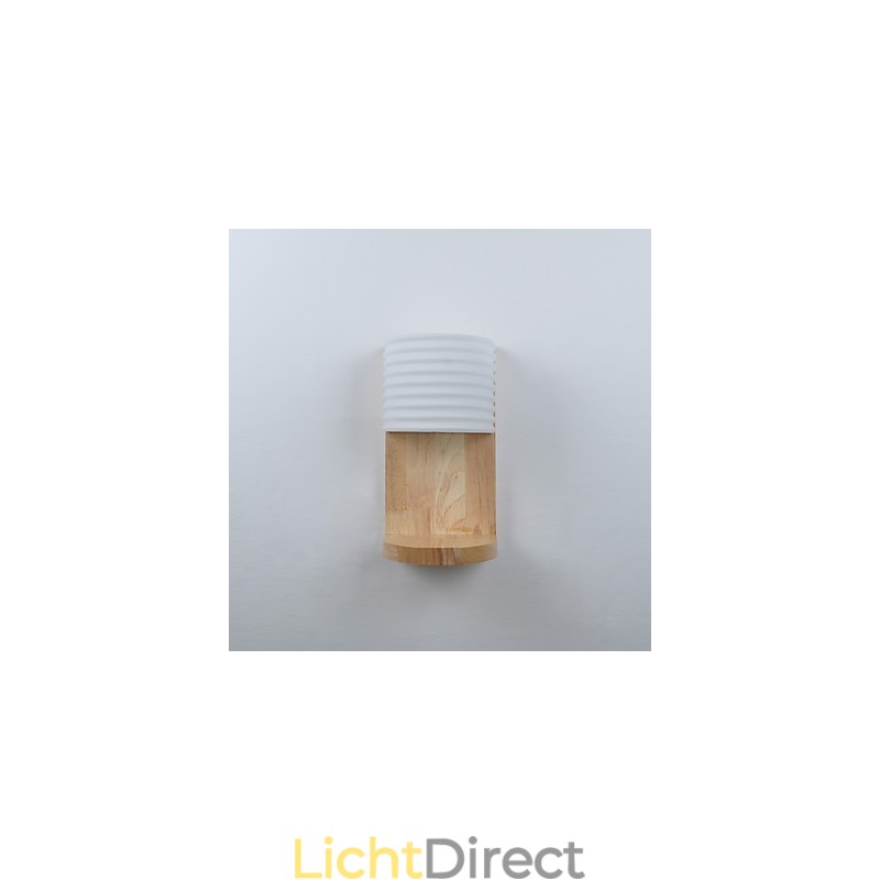 Eenvoudige wandlamp, nachtkastje, bureaulamp met glazen kap en massief hout voor slaapkamer, ladekast, woonkamer, babykamer, studentenkamer, salontafel, boekenkast