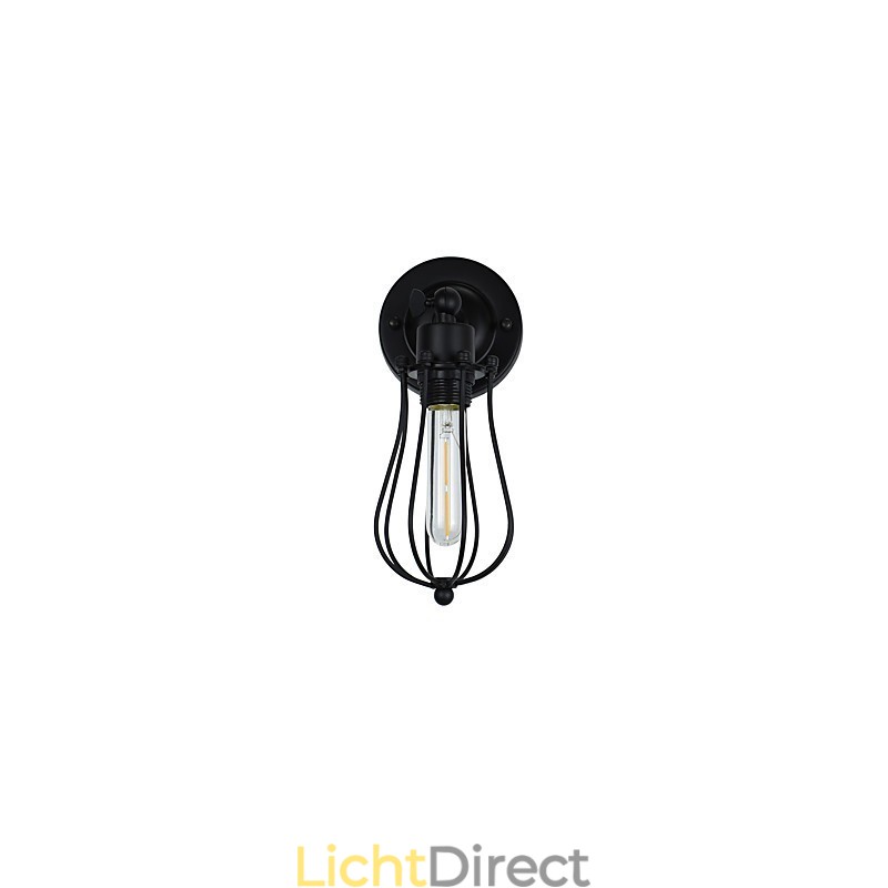 Geschilderde stalen wandlamp Dumb Black American Coffee Decoratie Retro wandlamp Lichtzwaardlamp op de muur