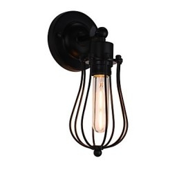 Geschilderde stalen wandlamp Dumb Black American Coffee Decoratie Retro wandlamp Lichtzwaardlamp op de muur
