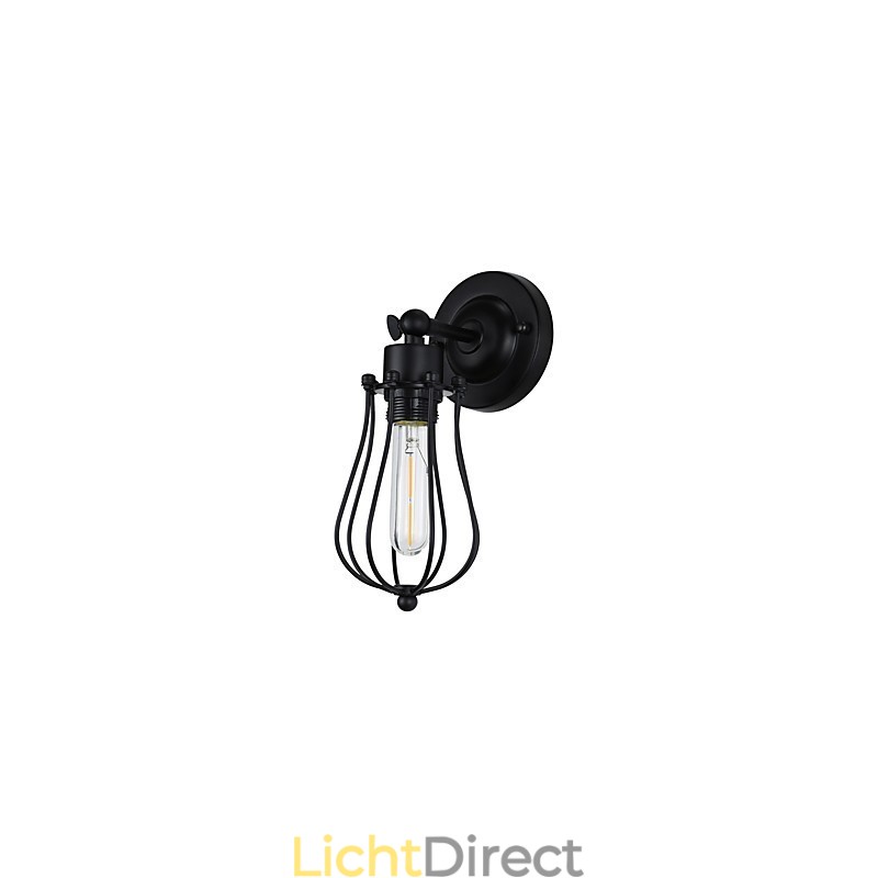 Geschilderde stalen wandlamp Dumb Black American Coffee Decoratie Retro wandlamp Lichtzwaardlamp op de muur
