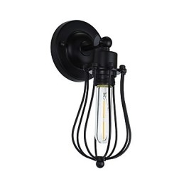 Geschilderde stalen wandlamp Dumb Black American Coffee Decoratie Retro wandlamp Lichtzwaardlamp op de muur