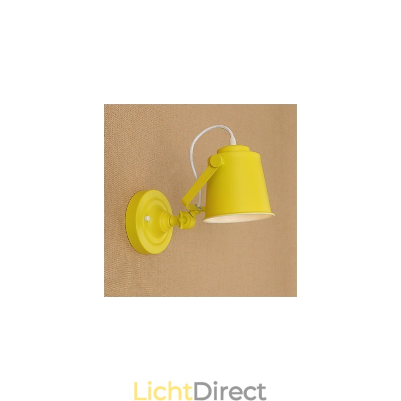 Geschilderde stalen wandlamp Dumb Black American Coffee Decoratie Retro wandlamp Lichtzwaardlamp op de muur
