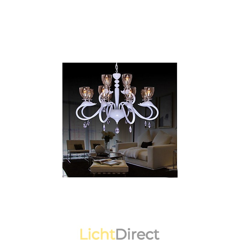 Europese stijl kristallen hanglamp individualiteit creatieve zwaan 12 lichts kroonluchter