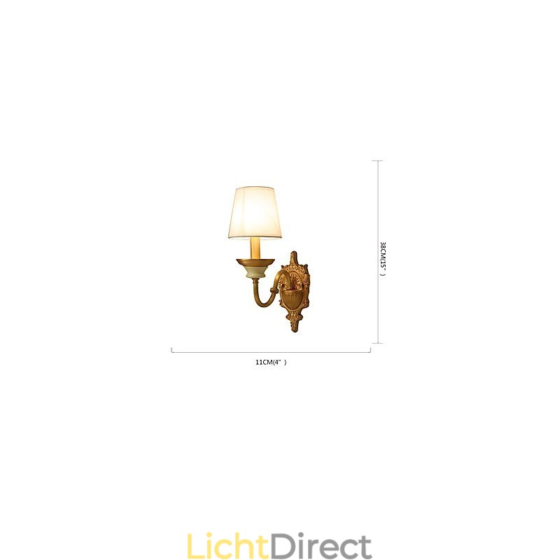 Eenvoudige landelijke traditionele klassieke messingfunctie voor mini-stijl uplight wandlampen wandlamp