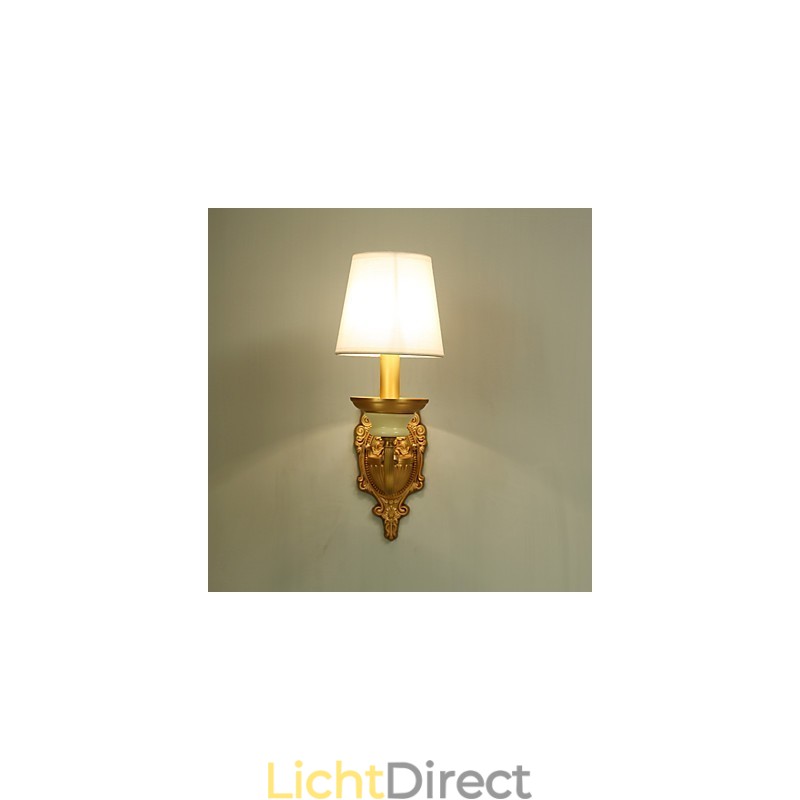Eenvoudige landelijke traditionele klassieke messingfunctie voor mini-stijl uplight wandlampen wandlamp