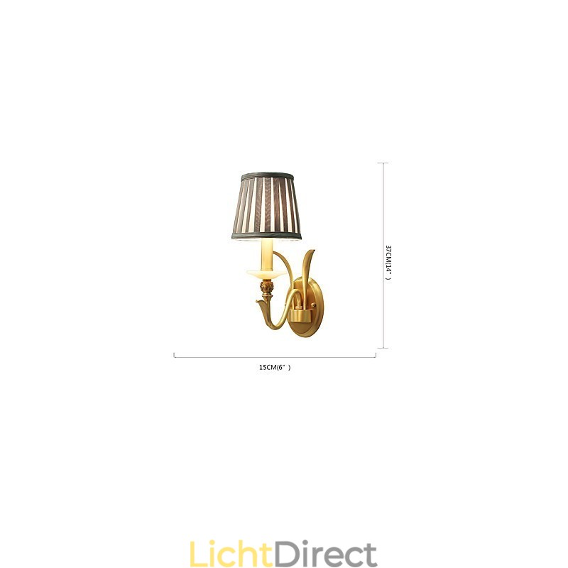 Eenvoudige landelijke traditionele klassieke messingfunctie voor mini-stijl uplight wandlampen wandlamp