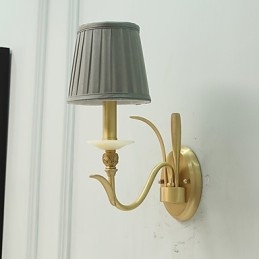 Eenvoudige landelijke traditionele klassieke messingfunctie voor mini-stijl uplight wandlampen wandlamp