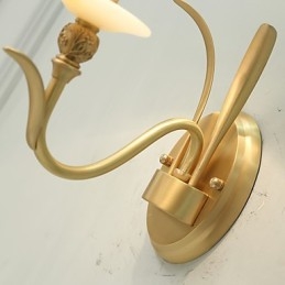 Eenvoudige landelijke traditionele klassieke messingfunctie voor mini-stijl uplight wandlampen wandlamp