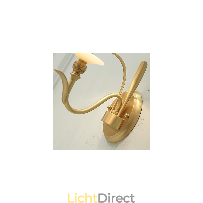 Eenvoudige landelijke traditionele klassieke messingfunctie voor mini-stijl uplight wandlampen wandlamp
