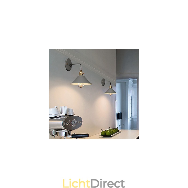 Mini formaat Eenvoudige Industriële Hoofdlamp Bollen Wandlamp Vintage Retro Dorp Metalen Wandlamp Lampenarmatuur Gangpad Wandlamp