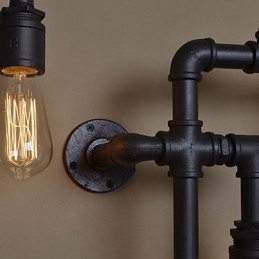Loft Industriële Wandlampen Antieke Edison Wandlampen met Bollen Vintage Pijp Wandlamp voor Woonkamerverlichting