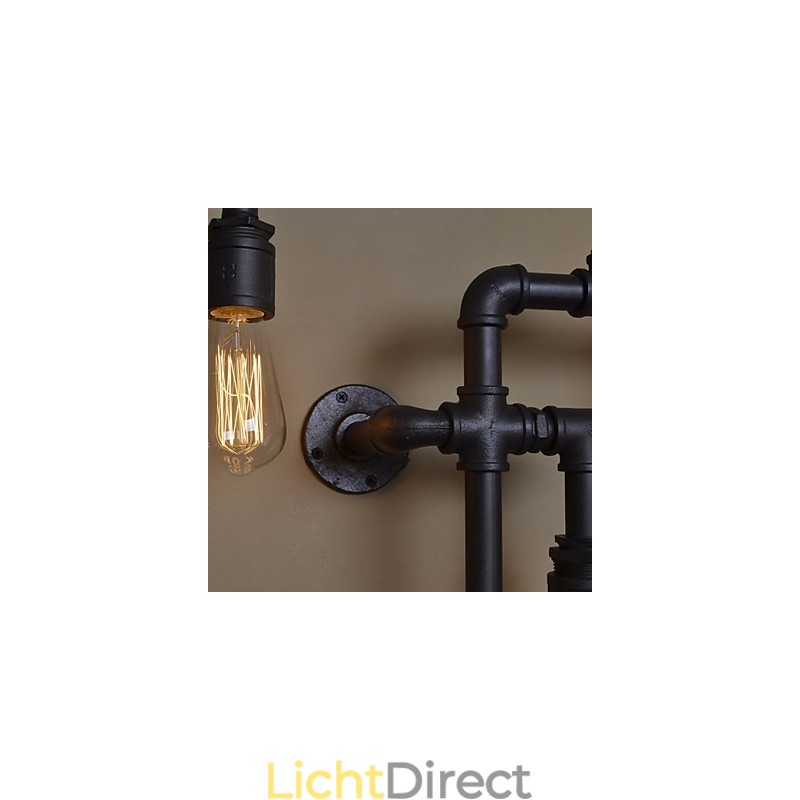 Loft Industriële Wandlampen Antieke Edison Wandlampen met Bollen Vintage Pijp Wandlamp voor Woonkamerverlichting