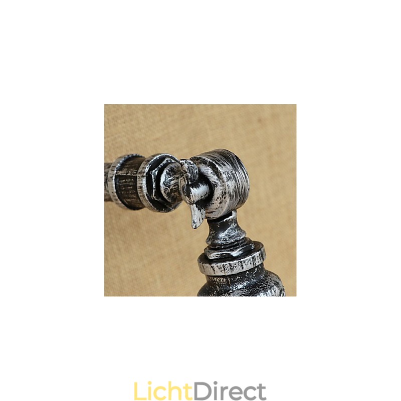 Industriële stijl Nordic waterpijp wandlamp wandlamp zilver