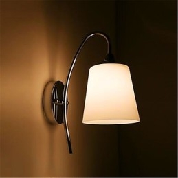 Moderne minimalistische glazen nachtkastje gangpad hotelkamer wandlamp