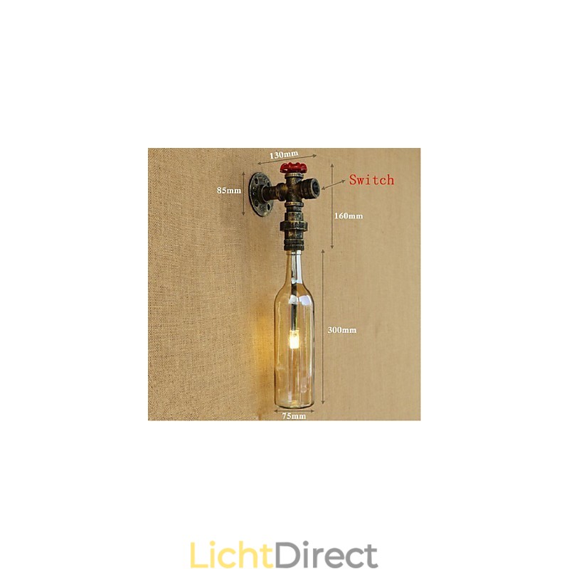 Amber Water Wandlamp Met Schakelaar Wandlamp