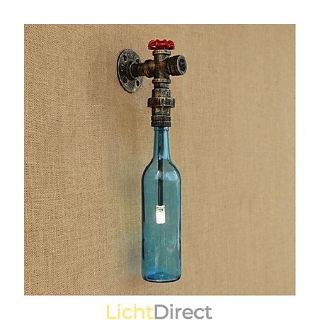 Wandschakelaar met waterpijpfles wandlamp Wandschakelaar met waterpijpfles wandlamp