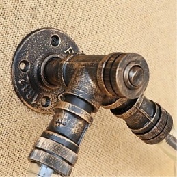 Retro American Village Creative Industry Wind Designer Waterfles Wandlamp Wandlamp Blauw Transparant