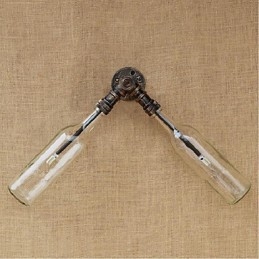 Retro American Village Creative Industry Wind Designer Waterfles Wandlamp Wandlamp Blauw Transparant