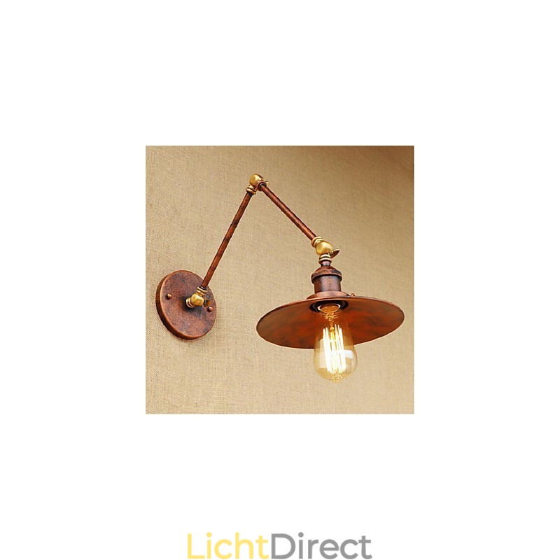 Lange arm Half roestig Industrieel Retro Nostalgisch Intrekbaar Vouwbaar Wandlamp Wandlamp