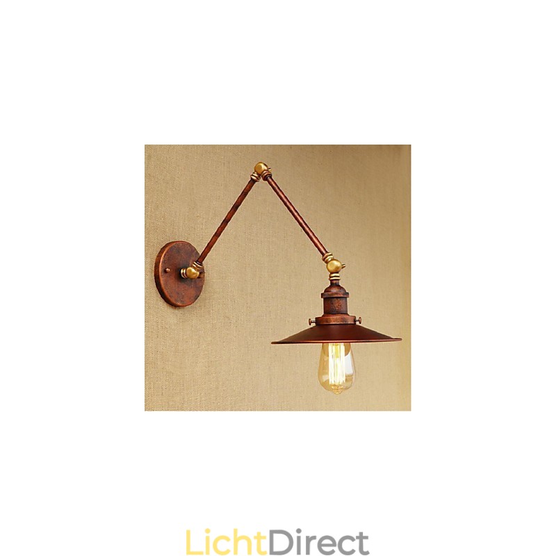 Lange arm Half roestig Industrieel Retro Nostalgisch Intrekbaar Vouwbaar Wandlamp Wandlamp