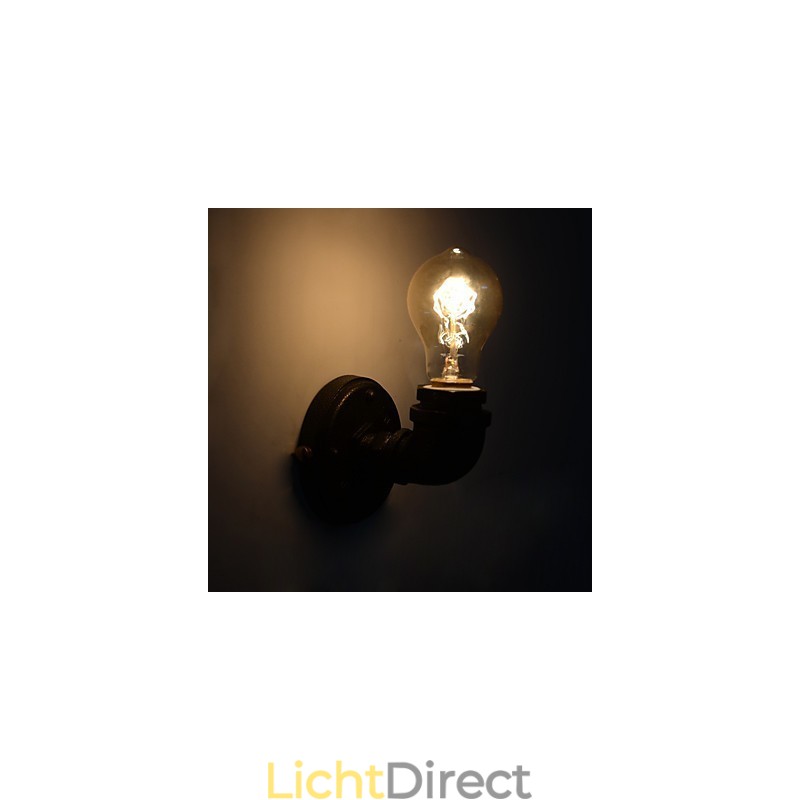 Eenvoudige Retro Industriële Ijzeren Pijp Decoratieve Wandlamp Wandarmatuur