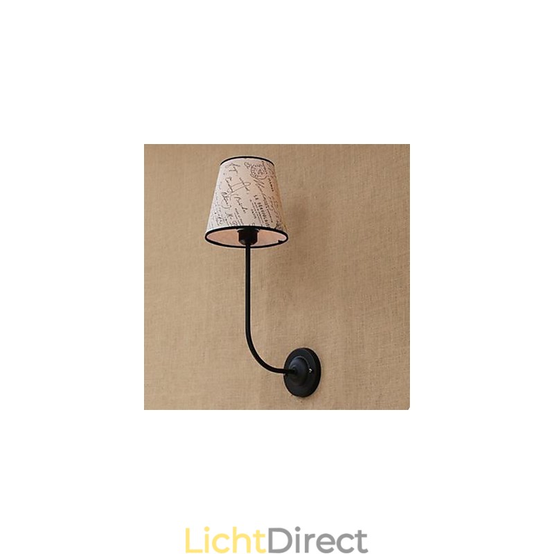 Moderne bondige mode bar restaurant nostalgische ontbijt stoffen hoes wandlamp smeedijzeren bocht