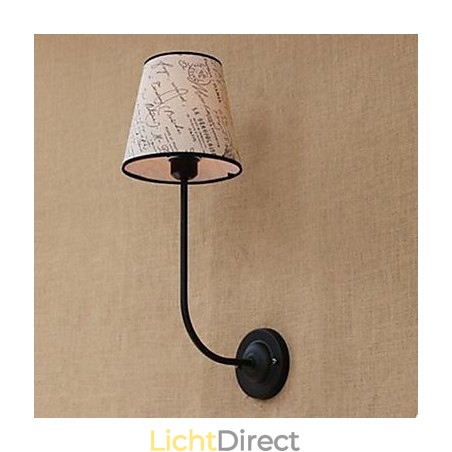 Moderne bondige mode bar restaurant nostalgische ontbijt stoffen hoes wandlamp smeedijzeren bocht