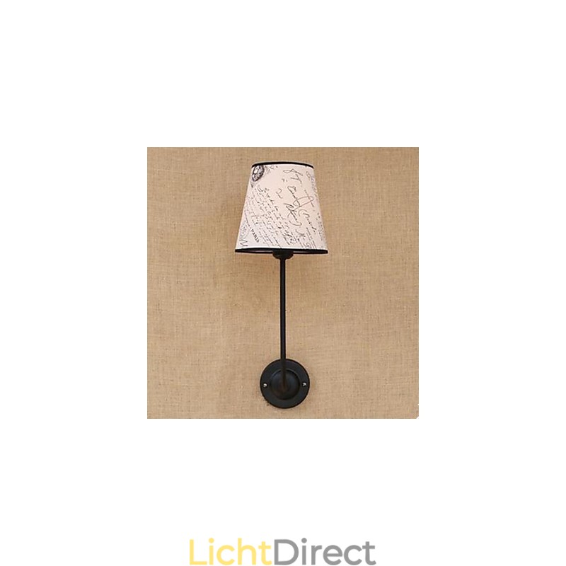 Moderne bondige mode bar restaurant nostalgische ontbijt stoffen hoes wandlamp smeedijzeren bocht