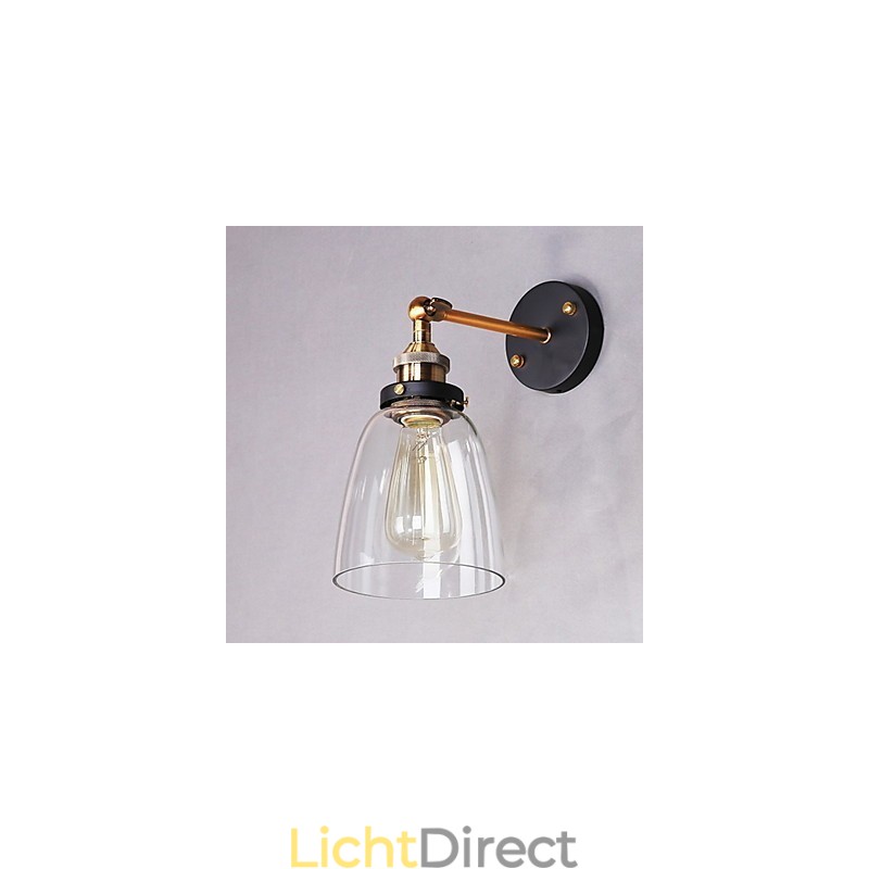 Industriële Edison Simplicity Glazen Wandlamp Metalen Basiskap Eetkamer Studeerkamer Kantoor Gang Wandlamp