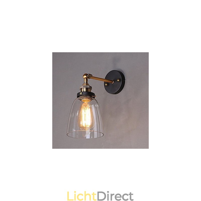 Industriële Edison Simplicity Glazen Wandlamp Metalen Basiskap Eetkamer Studeerkamer Kantoor Gang Wandlamp