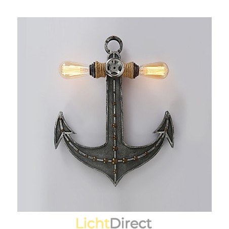 Vintage Industriële Wandlampen Houten Boot Anker Vorm Creatieve Restaurant Café Bar Decoratieverlichting Vintage Industriële Wandlampen Houten Boot Anker Vorm Creatieve Restaurant Café Bar Decoratieverlichting