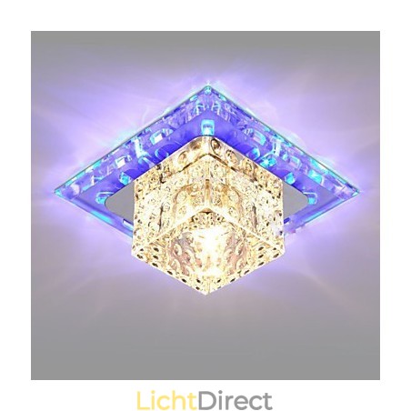 Mini Kristallen Plafondlamp Spotlight 3W Creatieve Lamp Buislamp Kleurrijke Kleur Vierkante Koepellamp