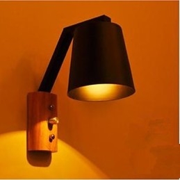 Creatieve persoonlijkheid Warme houten ijzeren bedlampschakelaar met Scandinavische gangstudie