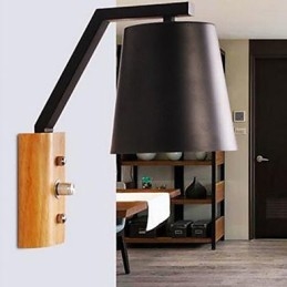 Creatieve persoonlijkheid Warme houten ijzeren bedlampschakelaar met Scandinavische gangstudie