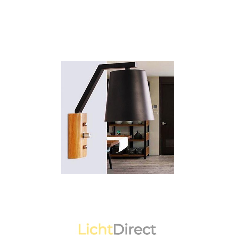 Creatieve persoonlijkheid Warme houten ijzeren bedlampschakelaar met Scandinavische gangstudie