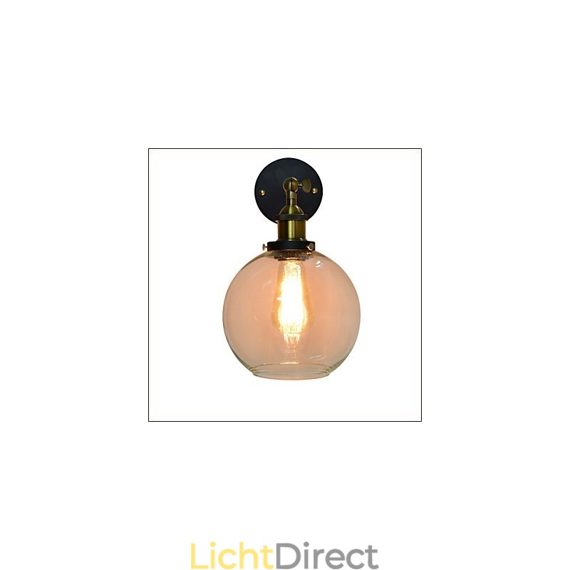 Wandlamp van ijzer Zwart Eenvoudige retro wandlamp Enkele kop Decoratieve wandlamp Europese stijl