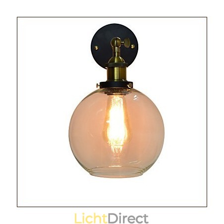 Wandlamp van ijzer Zwart Eenvoudige retro wandlamp Enkele kop Decoratieve wandlamp Europese stijl