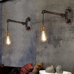 Vintage industriële buis wandlampen met schakelaar creatieve verlichting restaurant café bar decoratieve verlichting met 1 licht geverfde afwerking