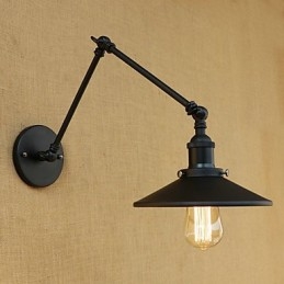 Rustieke Lodge Country Retro Schilderij Kenmerk voor Mini Stijl Swing Arm Wandlamp