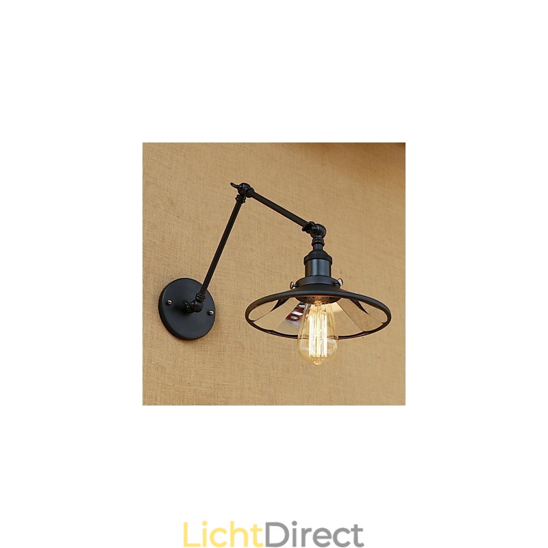 Rustieke Lodge Country Retro Schilderij Kenmerk voor Mini Stijl Swing Arm Wandlamp
