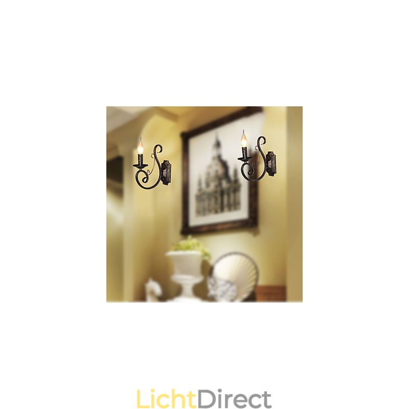 Mini Retro Wandlamp Hal Metalen Kaars Vorm Wandlamp Verlichting